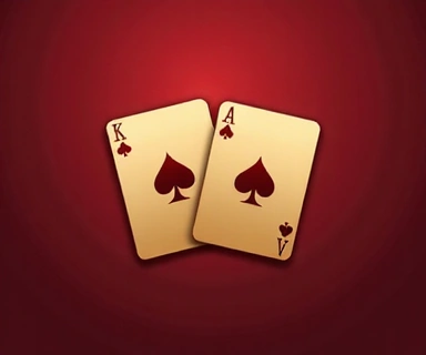 Social casino baccarat cards game icon